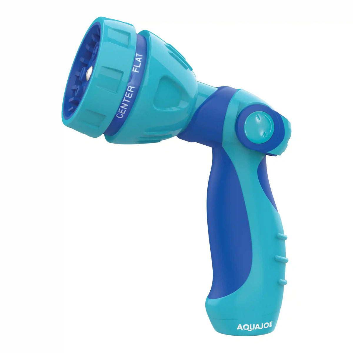 Aqua Joe Indestructible Series Non-Slip Grip Hose Nozzle | W/ Thumb Control & One Touch Smart Throttle | 7-Spray Patterns