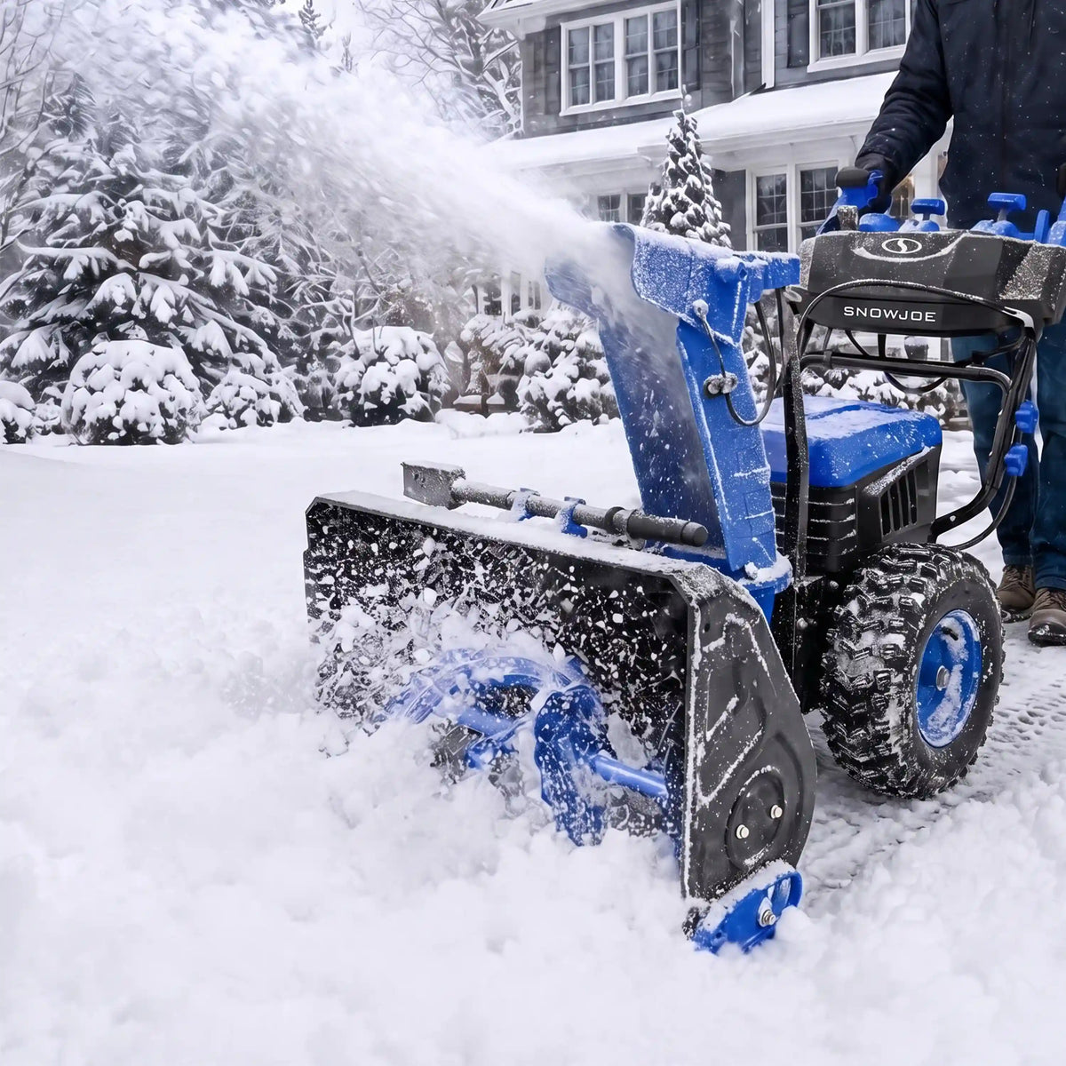 Snow Joe 96-Volt* MAX IONMAX Cordless Brushless Self-Propelled Dual-Stage Snow Blower | 24-inch | W/ 4 x 12.0-Ah Batteries + 2 x Dual Port Chargers