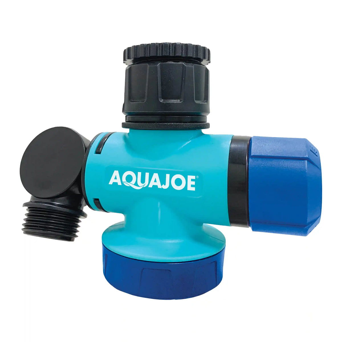 Aqua Joe Multi-Function Outdoor Faucet and Garden Hose Tap Connector | 3/4-Inch Thread Size | 2-Pack