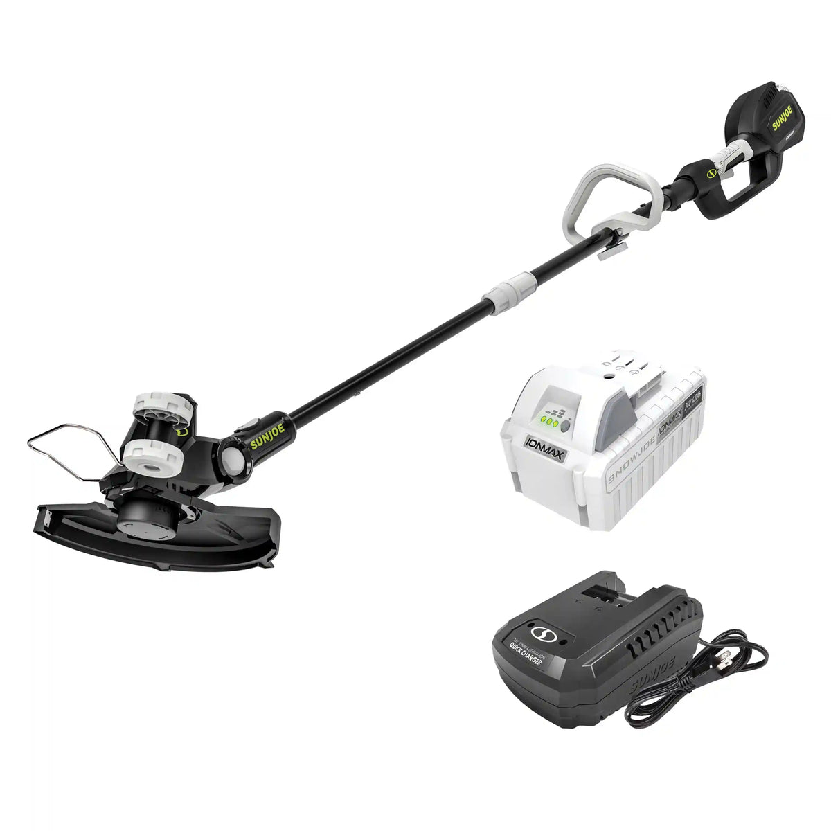 Sun Joe 24-Volt* IONMAX Cordless String Trimmer Kit  | 12-inch | Multi-Angle Head | W/ 4.0-Ah Battery + Charger