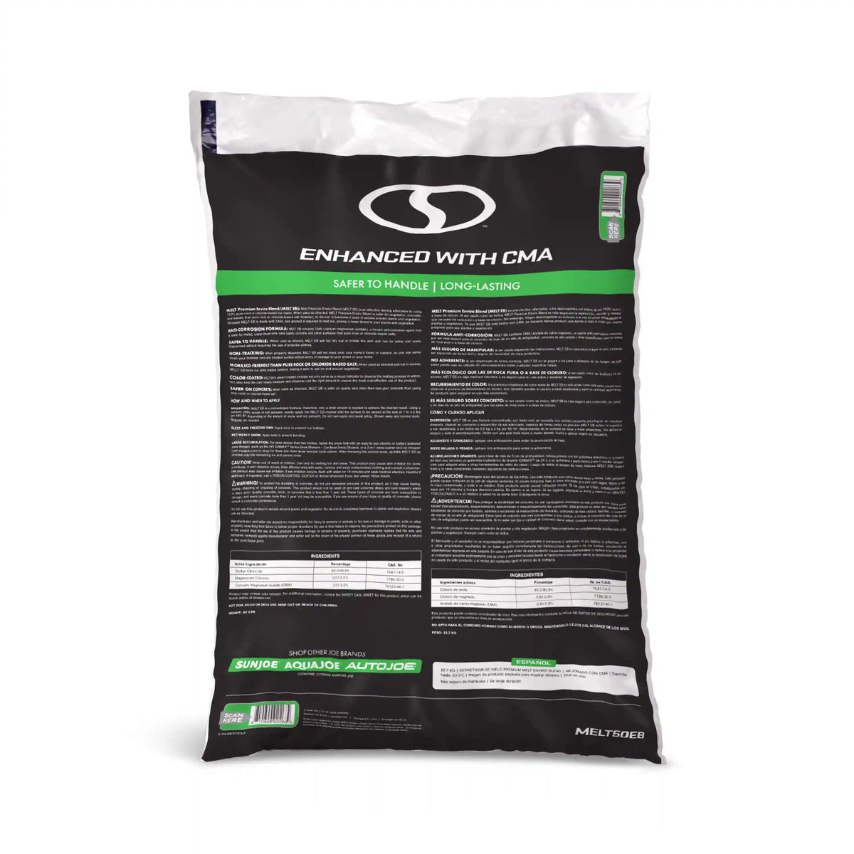 Snow Joe Premium Enviro Blend Ice Melter | 50-Lb. Bag | Melts Down To -10°F