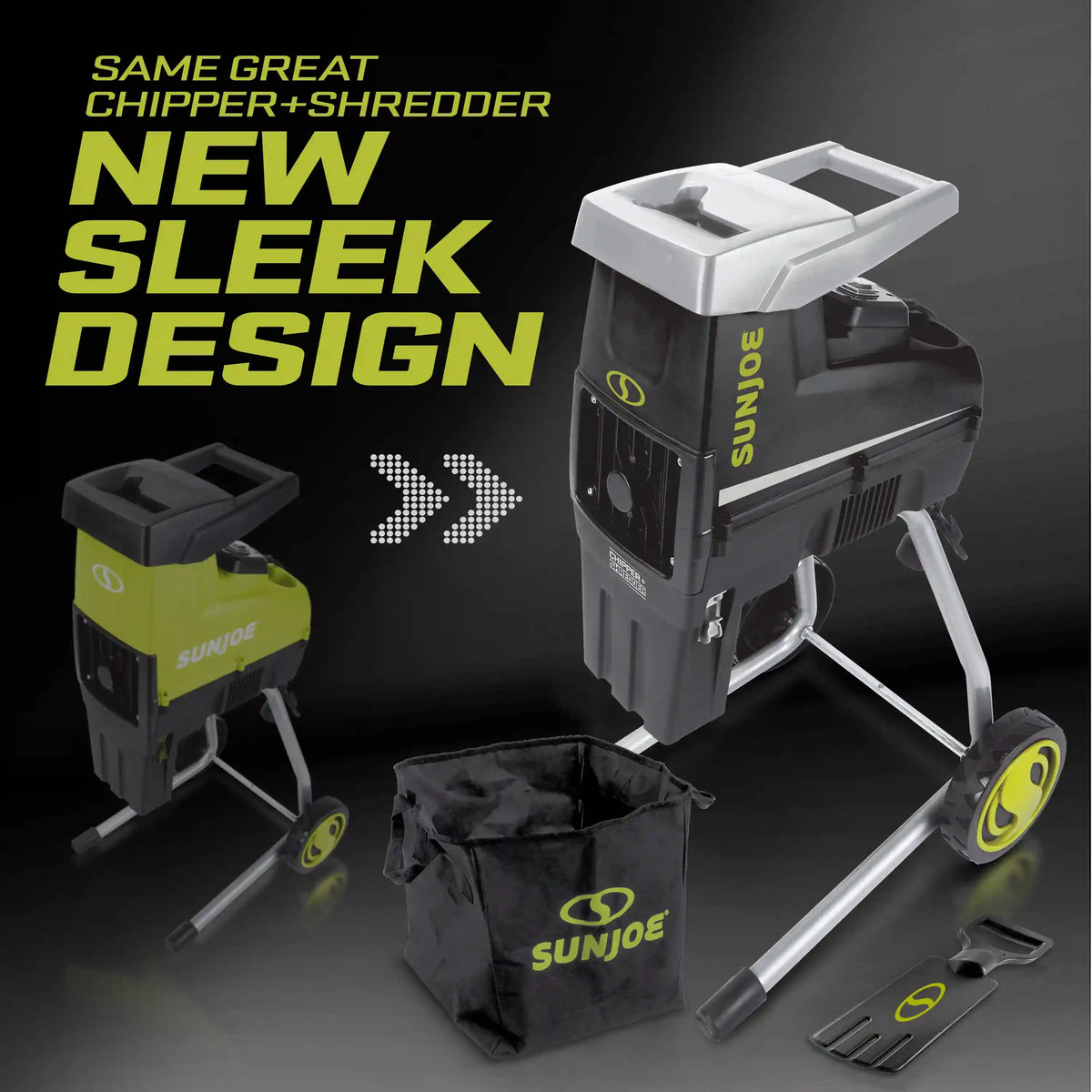 Sun Joe Silent Electric Wood Chipper + Shredder W/ Collection Bag | 1.7-inch Cutting Diameter | 15-Amp