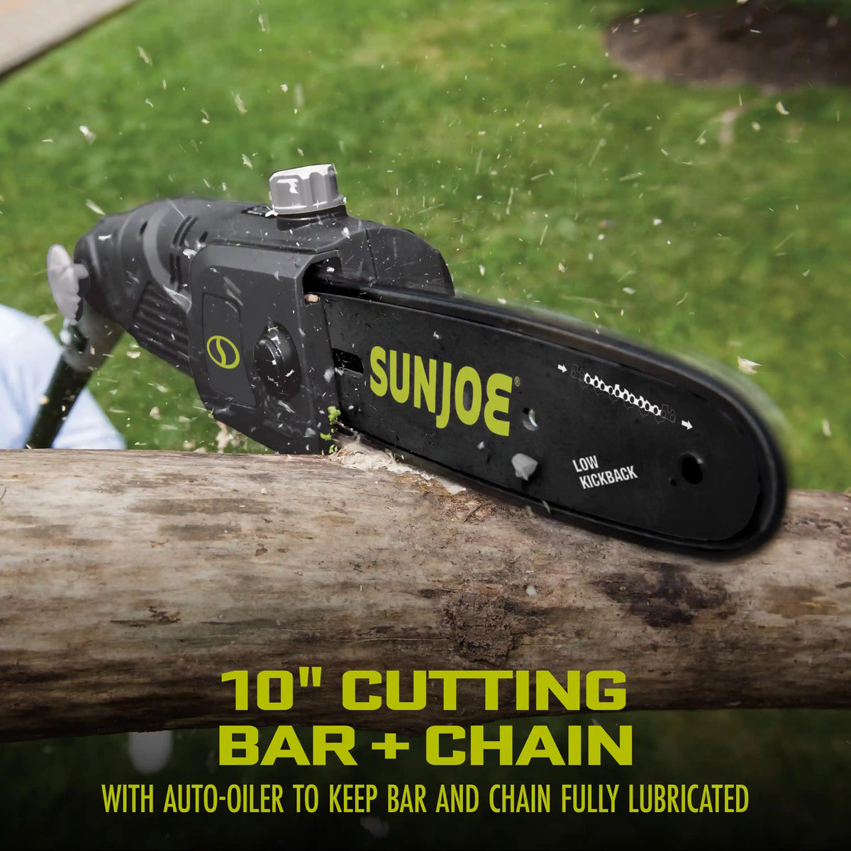 Sun Joe Electric Multi-Angle Pole Chain Saw | 10-Inch | 8.0-Amp