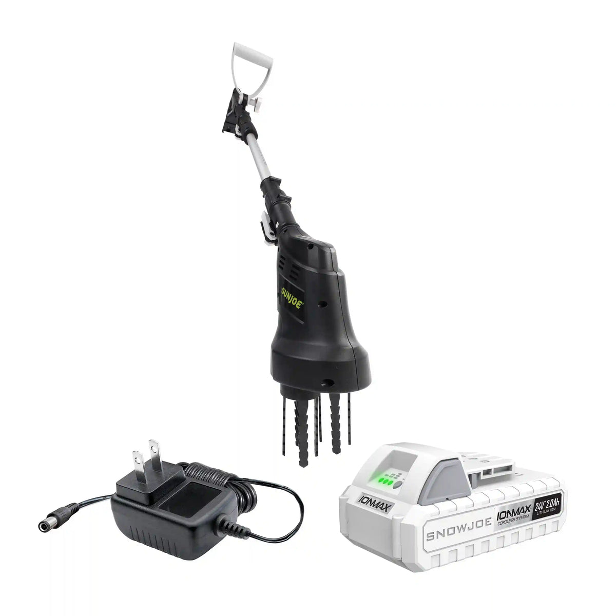 Sun Joe 24V-CTLR-LTE 24-Volt Claw Tiller + Cultivator | W/ 2.0-Ah Battery + Charger
