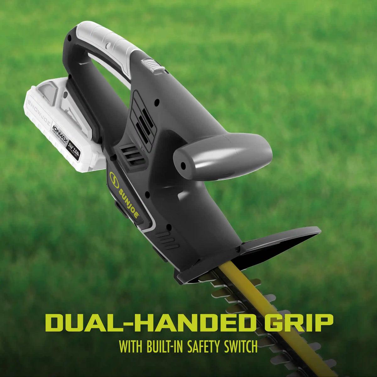 Sun Joe 24-Volt* IONMAX Cordless Handheld Hedge Trimmer | 18-inch | W/ 2.0-Ah Battery + Charger