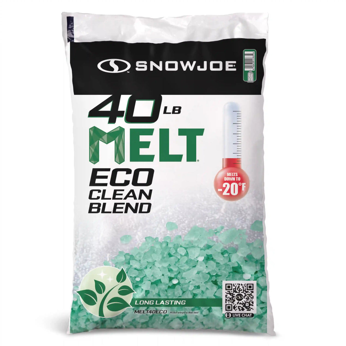 Snow Joe Eco Clean Ice Melt | 40-Lb. Bag | Melts Down To -20°F