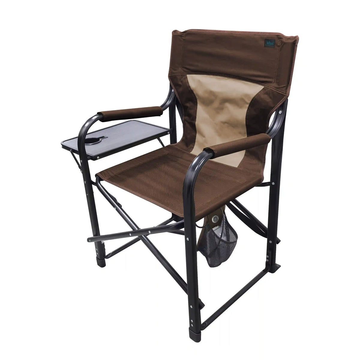 Bliss Hammocks 24-Volt Heated Directors Seat | 21-in Wide | 3 Temp Settings | 2.0-Ah Battery + Charger (Brown)