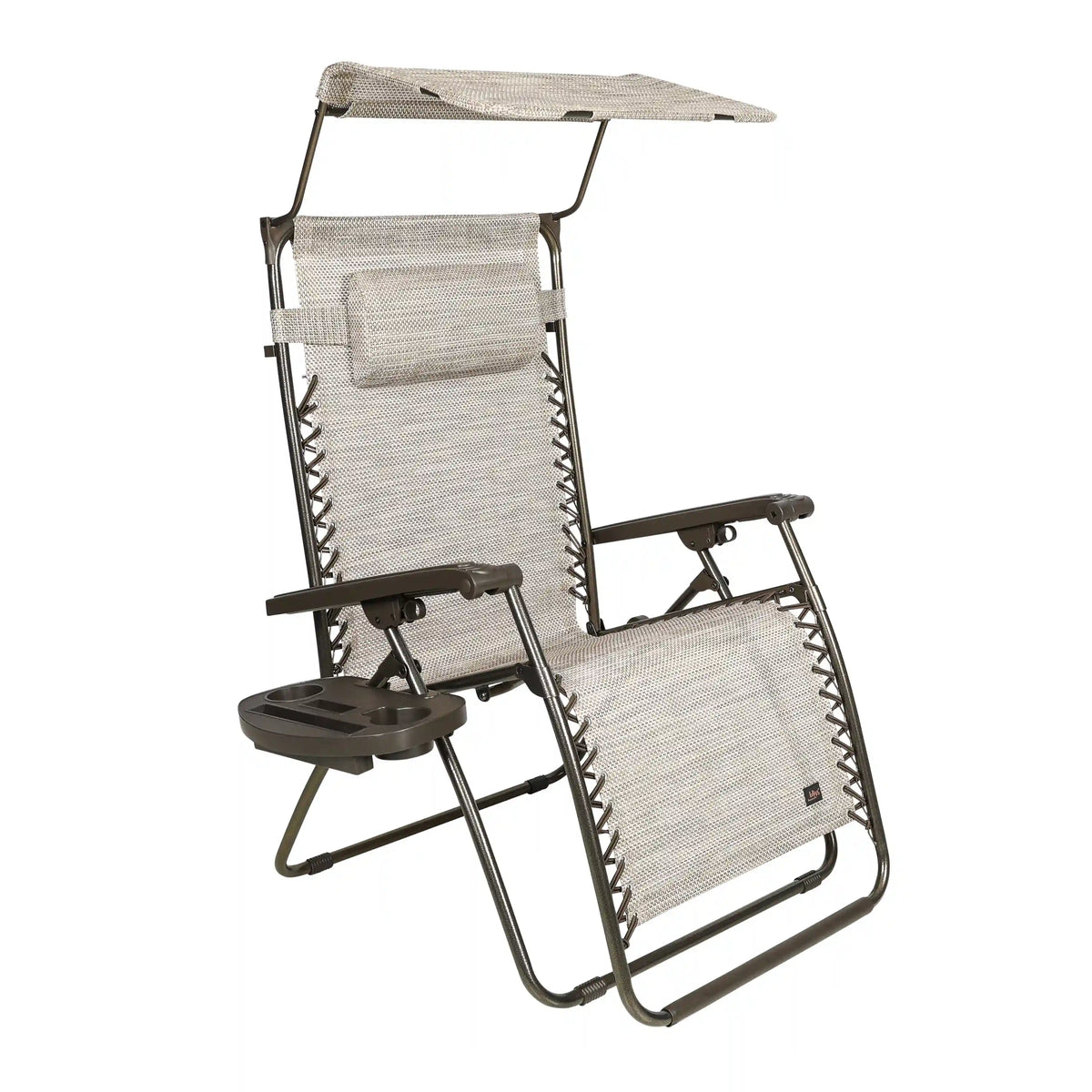 Bliss Hammocks Gravity Free Chair w/ Canopy , Drink Tray, & Pillow | 30-in. Wide XL | Weather & Rust Resistant | 360 Lb. Capacity