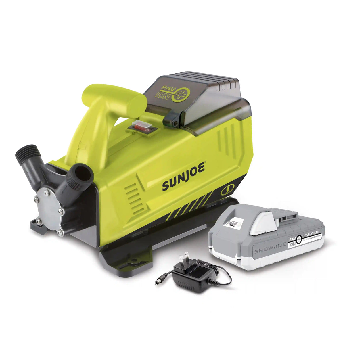 Sun Joe 24V* IONMAX Cordless Transfer Pump Kit | 5.0-GPM | W/ 2.0-Ah Battery + Charger