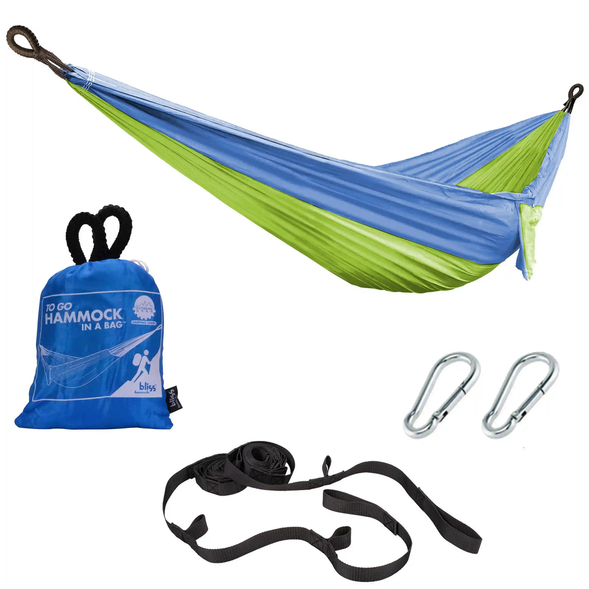 Bliss Hammocks Hammock in a Bag w/ Adjustable Tree Straps | 54-in. Wide | Weather & UV Resistant | 350 Lb. Capacity (Mermaid)