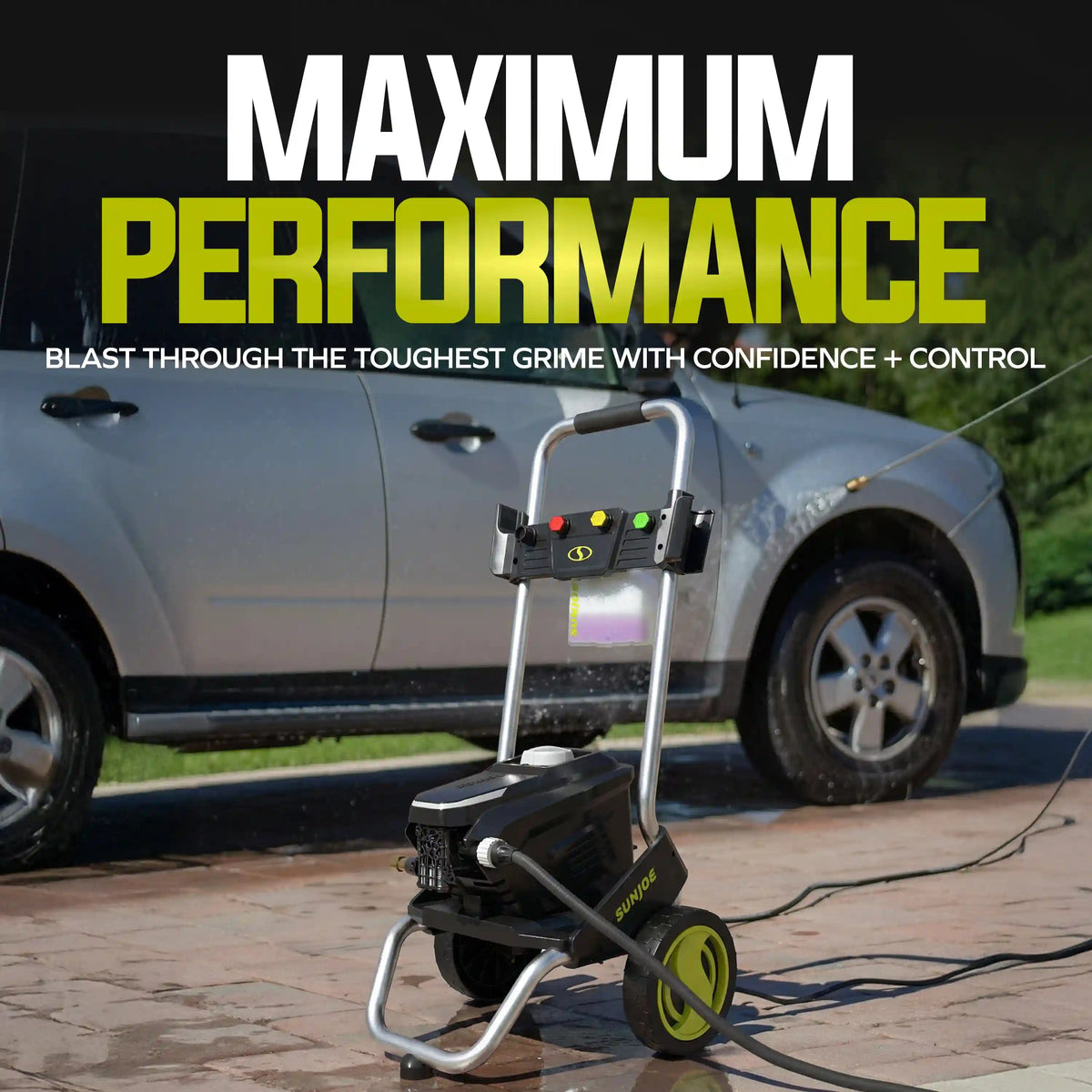 Sun Joe Certified Rated 2200 PSI Electric Pressure Washer | Foam Cannon + Turbo Nozzle | 1.1 Rated GPM | 13-Amp