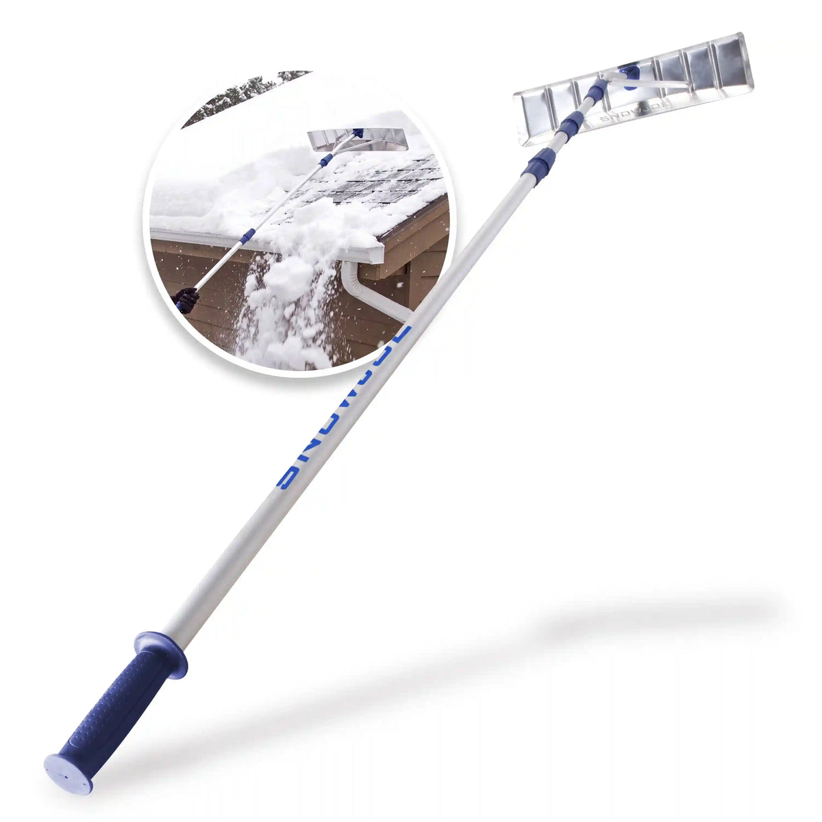 Snow Joe Telescoping Snow Shovel Roof Rake | 21-Foot Extension | Aluminum
