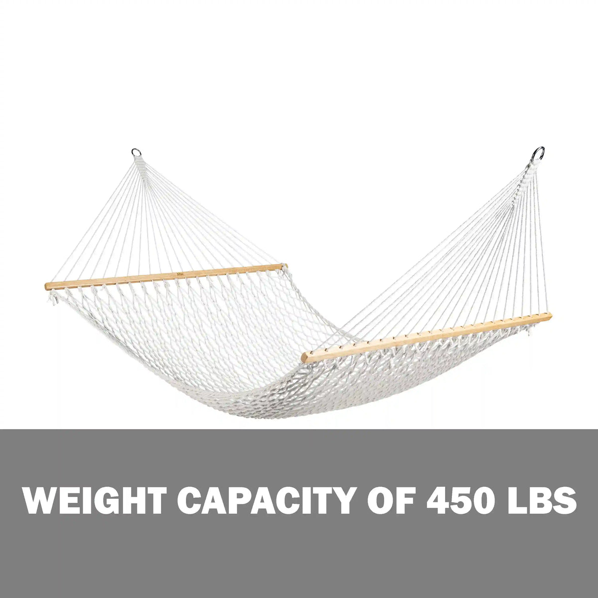 Bliss Hammocks BH-411 Classic 2-Person Rope Hammock W/ Spreader Bars & Hanging Hardware | 60-in. Wide | 450 Lb. Capacity