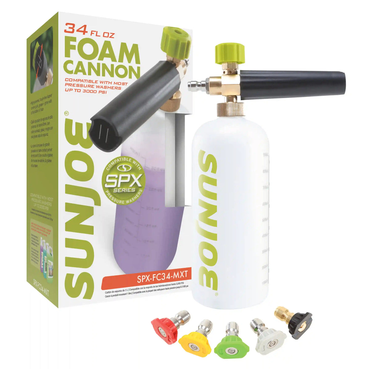 Sun Joe Pressure Washer Surface & Patio Cleaner + Foam Cannon Bundle