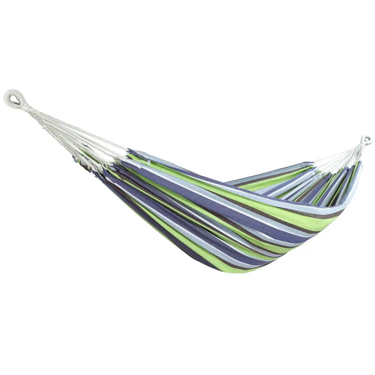 Bliss Hammocks Double Hammock in a Bag W/ Rope loops + Hanging Hardware + Universal Multi-Loop Suspension System | 60-in. Wide | 265 Lb. Capacity (Blue Honolulu)