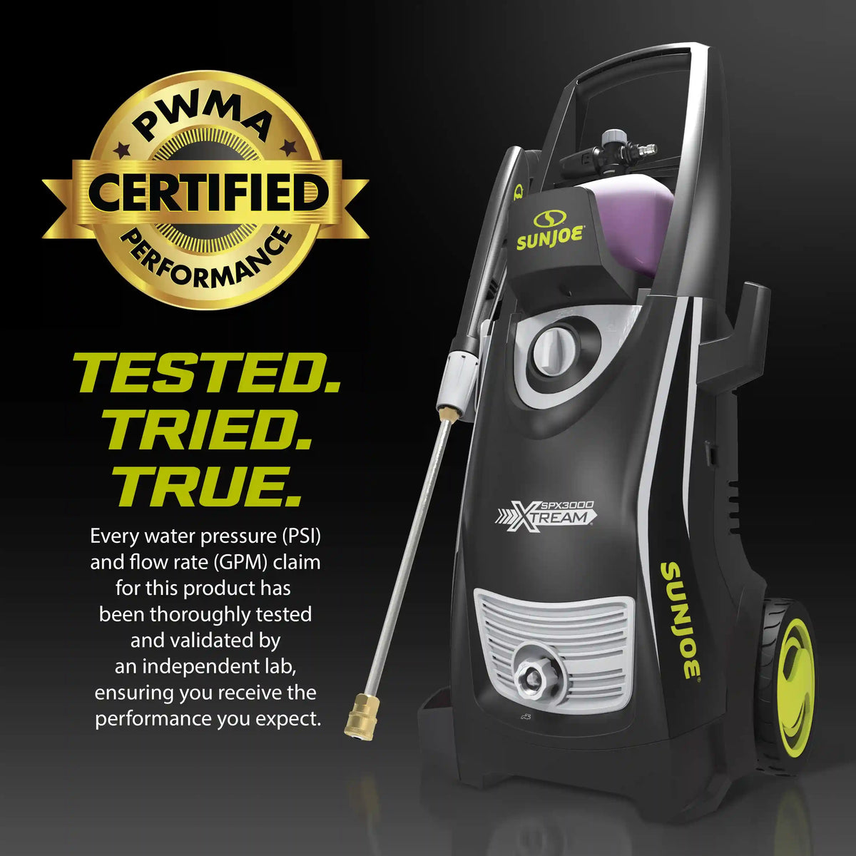 Sun Joe SPX3000 XTREAM® Electric Pressure Washer + Patio Cleaner | 14.9-Amp