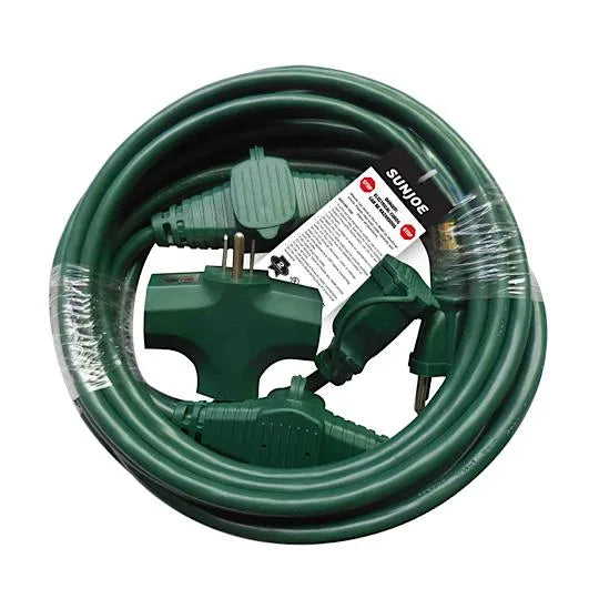 Snow Joe + Sun Joe PJEXT25MO-GRN Indoor + Outdoor Extension Cord | 25-Foot | Cord Connect Adapter | Green