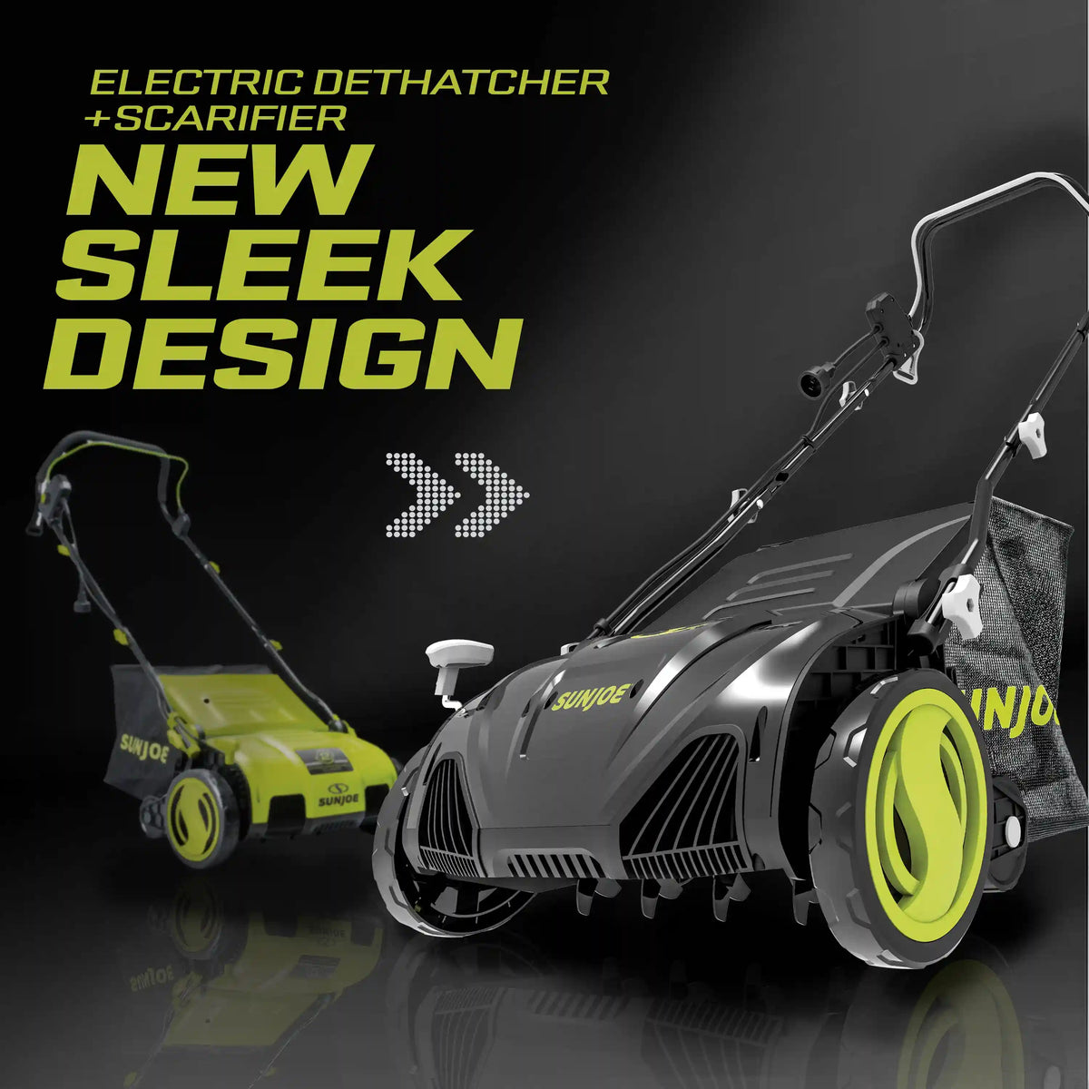 Sun Joe Electric Lawn Dethatcher + Scarifier W/ Collection Bag | 15-inch | 13-Amp