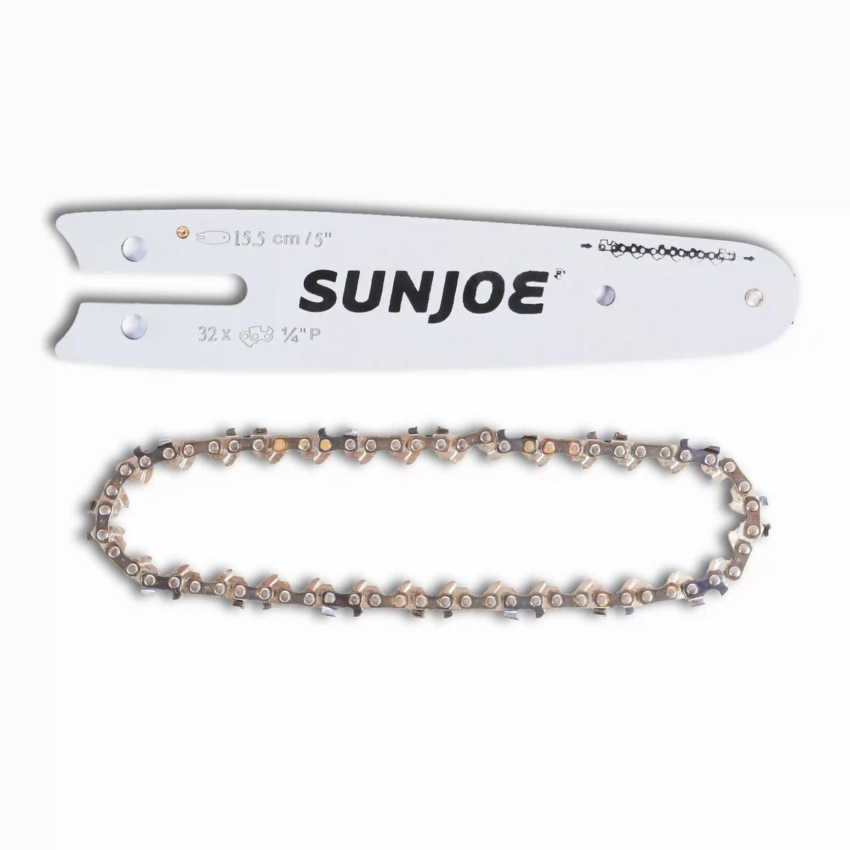 Sun Joe 5-inch Chainsaw Staying Sharp Kit | Bar and Heat-Treated Hard-Chrome Chain