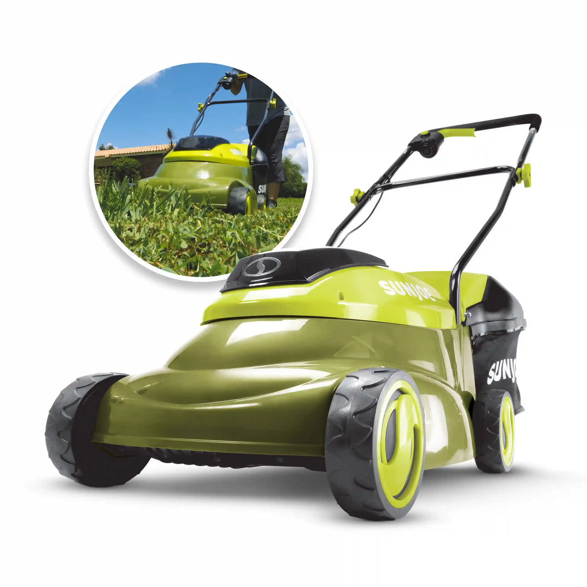 Sun Joe 24-Volt* IONMAX Cordless Brushless Lawn Mower Kit | 14-inch | W/ 4.0-Ah Battery + Charger
