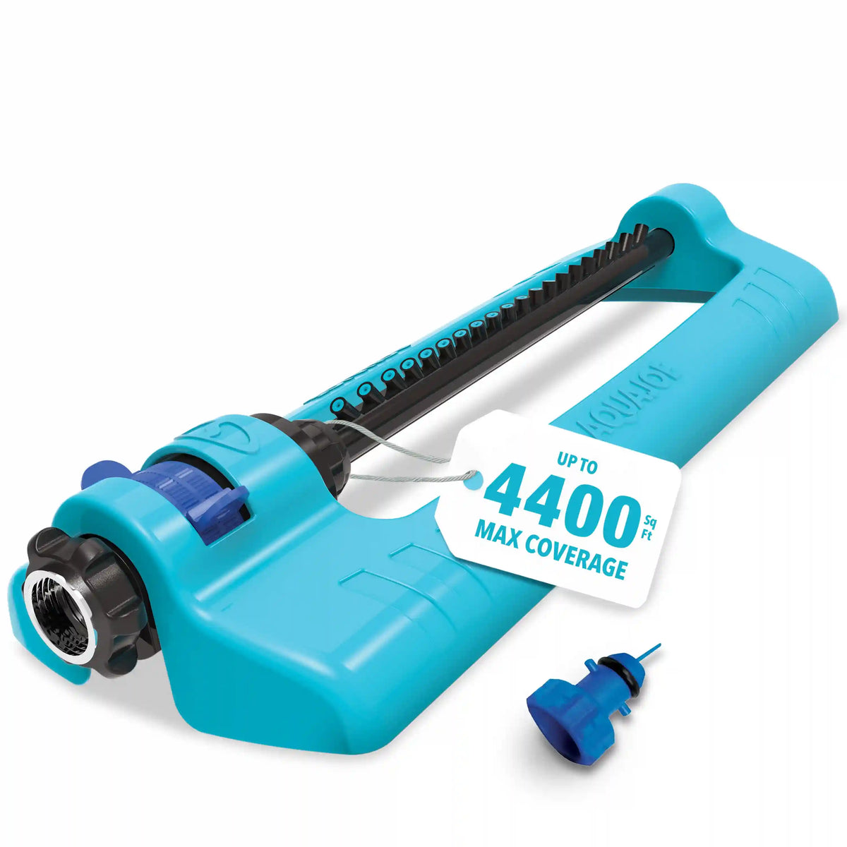 Aqua Joe Indestructible Jumbo Metal Base Oscillating Sprinkler | 4,400 Sq. Ft. Max Coverage