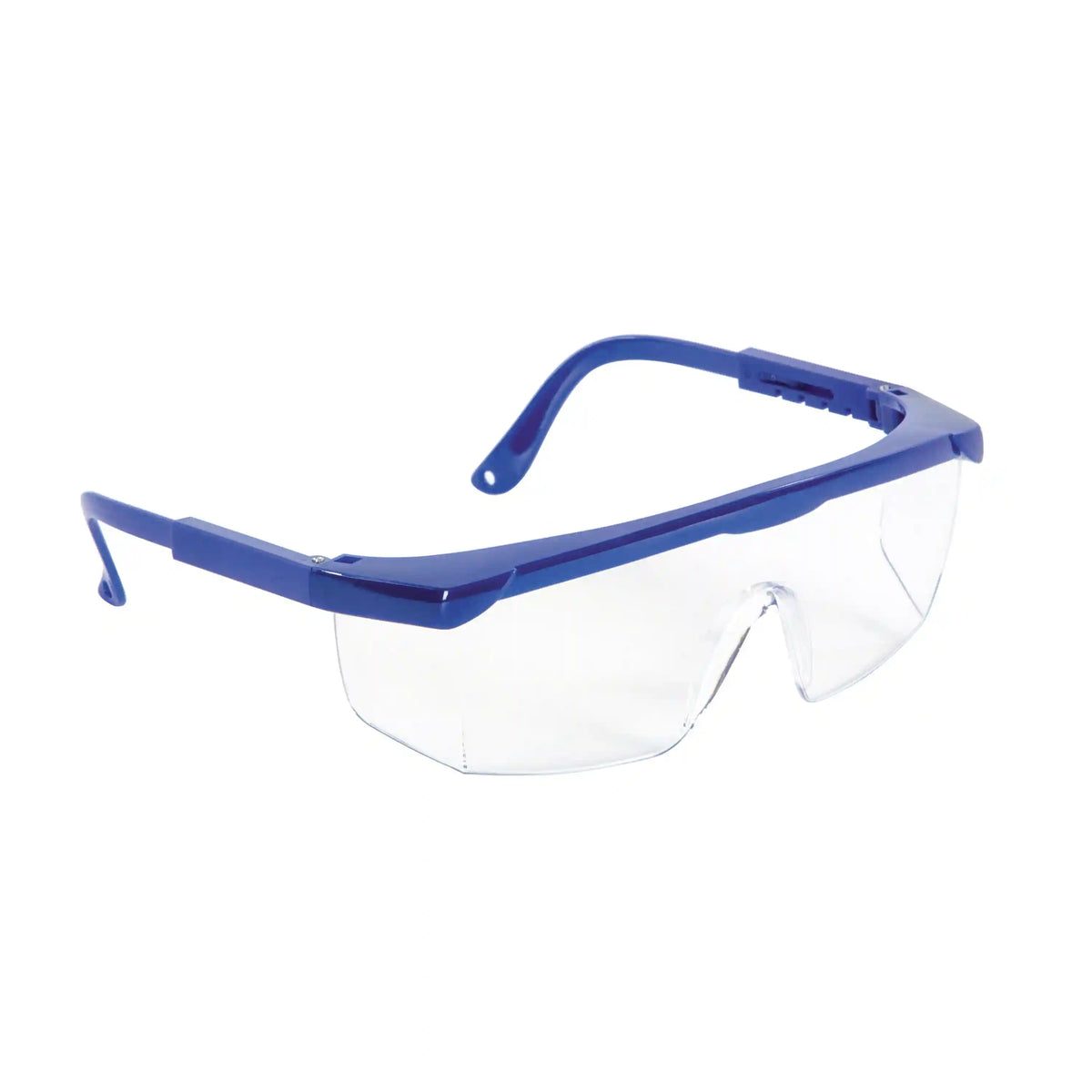 Snow Joe + Sun Joe Protective Safety Glasses/Goggles with Adjustable Frame, Meets ANSI Z81.7 Standard, Blue