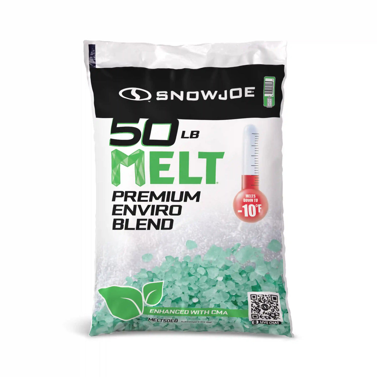 Snow Joe Premium Enviro Blend Ice Melter | 50-Lb. Bag | Melts Down To -10°F
