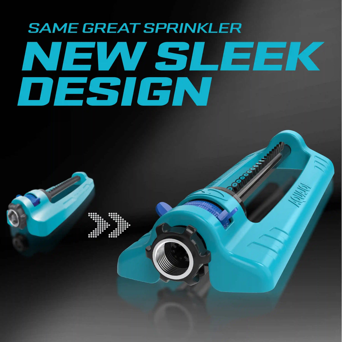 Aqua Joe Indestructible Metal Base Oscillating Sprinkler with Adjustable Spray | 4000 sq ft Max Coverage