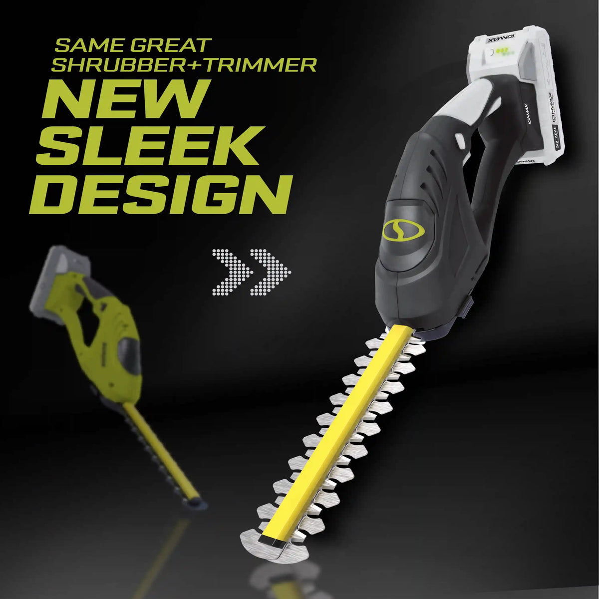 Sun Joe 24-Volt* IONMAX Cordless Handheld Shrubber + Trimmer Kit | 7-Inch | W/ 2.0-Ah Battery + Charger