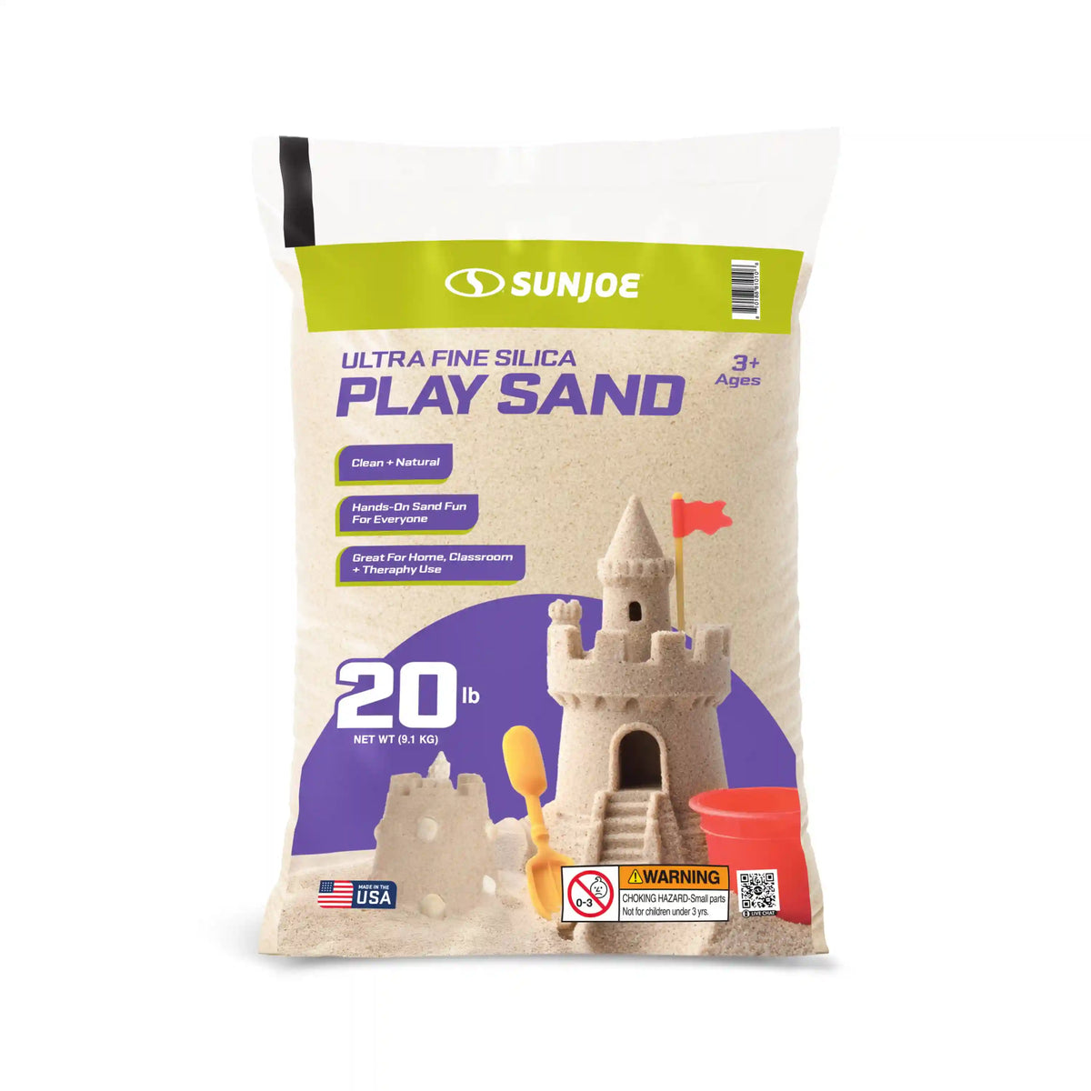 Sun Joe Ultra Fina Silica Play Sand | 20-Lb. Bag