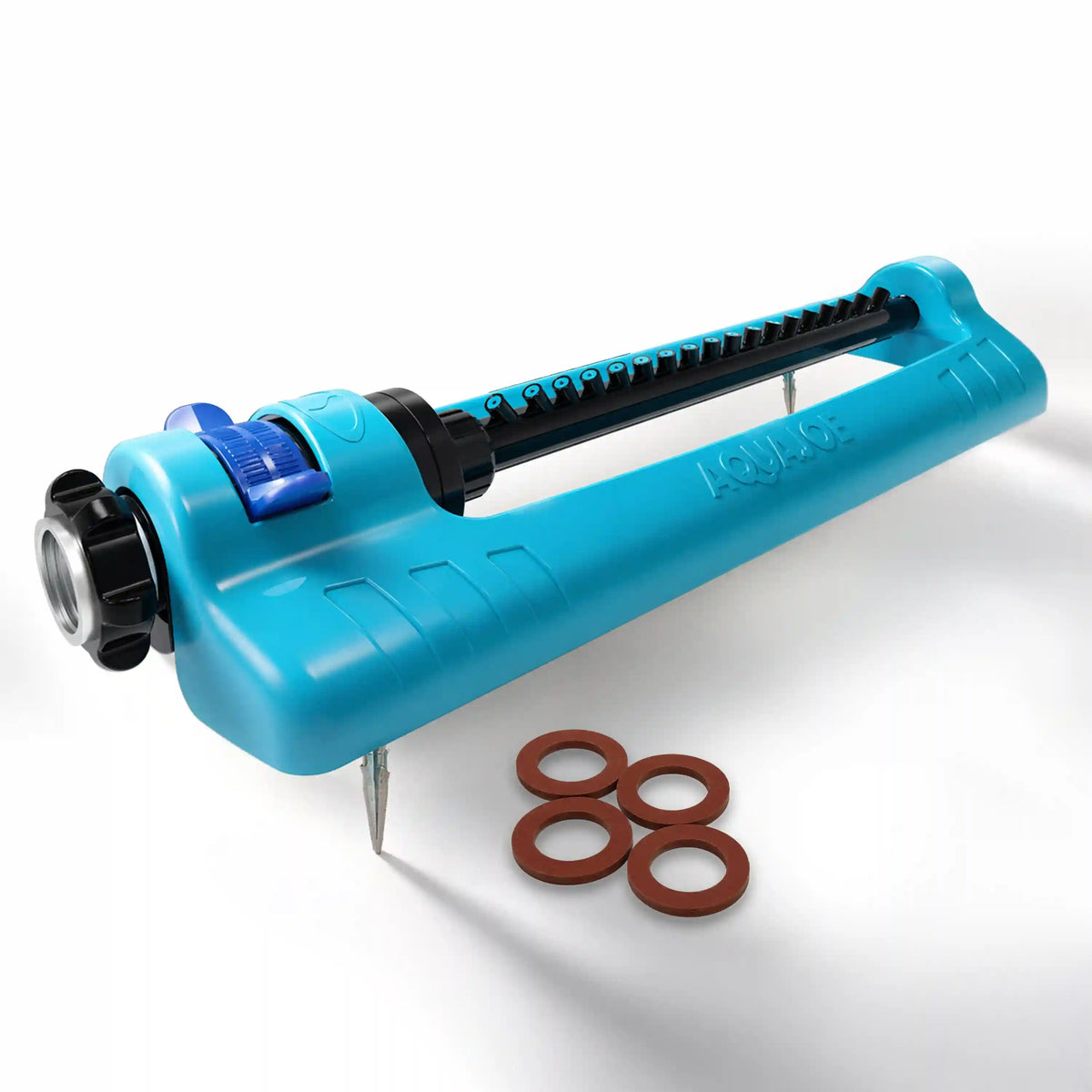Aqua Joe High Coverage Lawn Sprinkler with Spikes and 20 Pk Washers