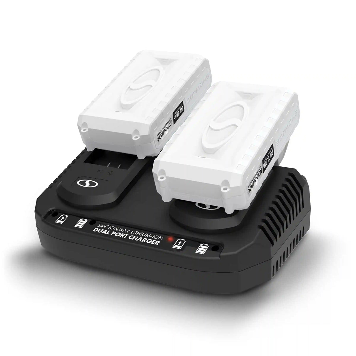 Snow Joe + Sun Joe CERTIFIED AUTHENTIC 24-Volt* Starter Kit | W/ 2 x 2.0-Ah Batteries + Dual Port Charger