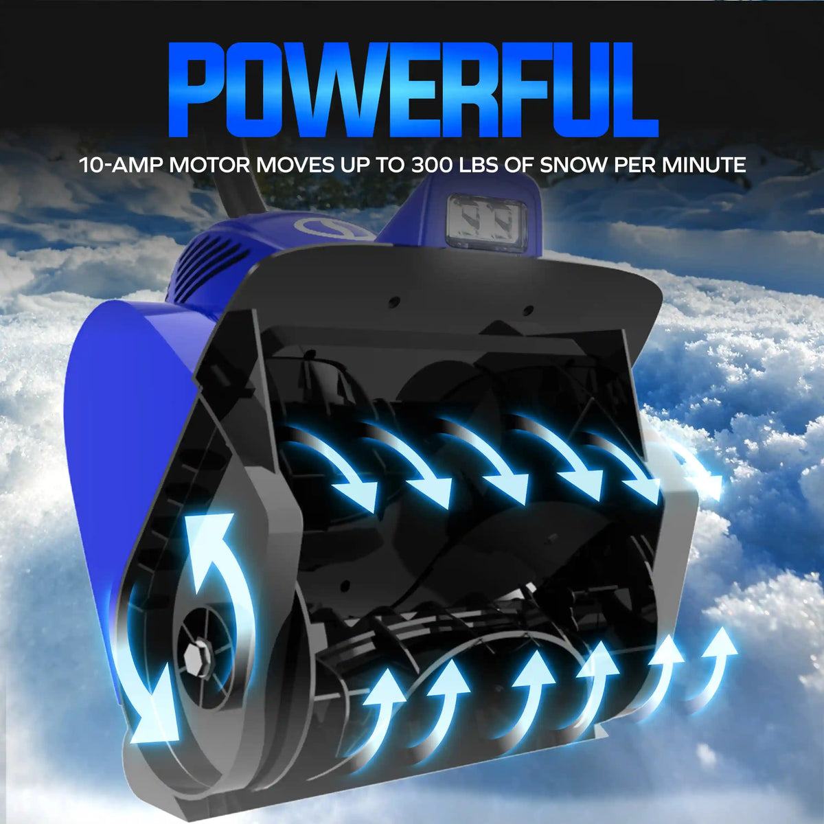 Snow Joe Electric Snow Shovel | 11-Inch | 10 Amp Motor| Headlights
