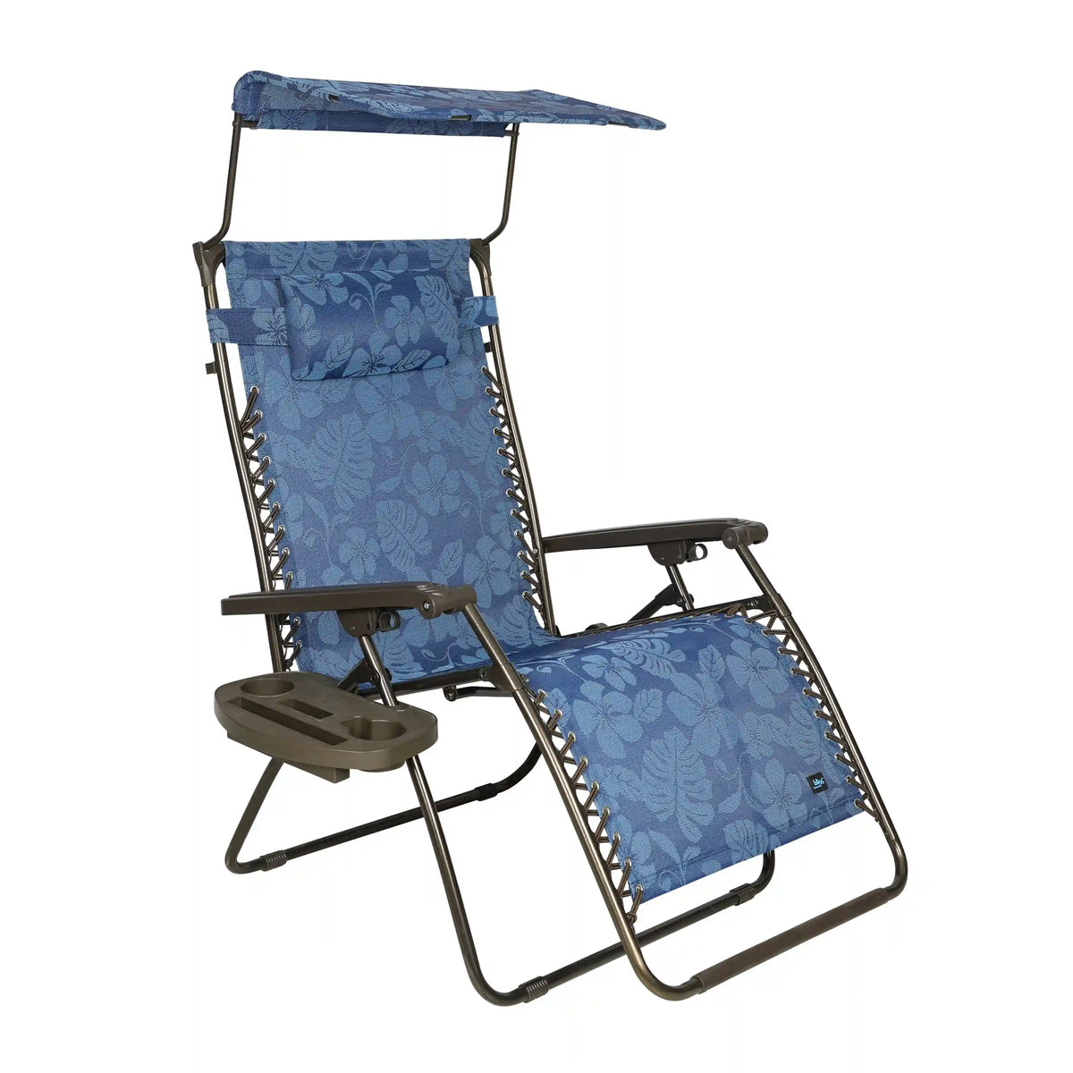 Bliss Hammocks Gravity Free Chair w/ Canopy , Drink Tray, & Pillow | 30-in. Wide XL | Weather & Rust Resistant | 360 Lb. Capacity