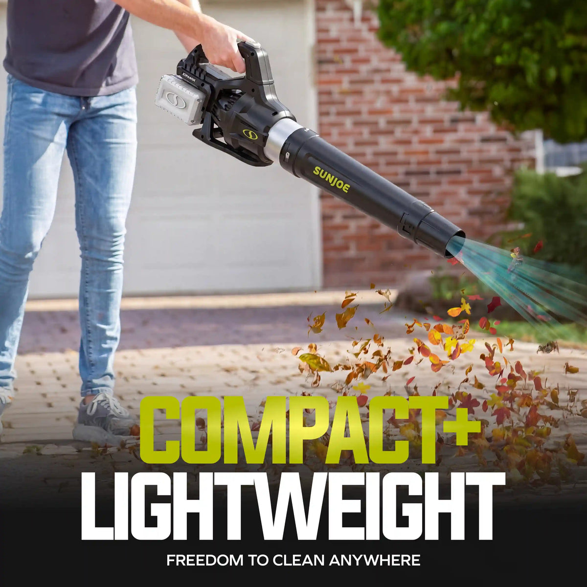 Sun Joe 48-Volt* Cordless Brushless Turbine Jet Blower | W/ 2 x 2.0-Ah Batteries + Charger