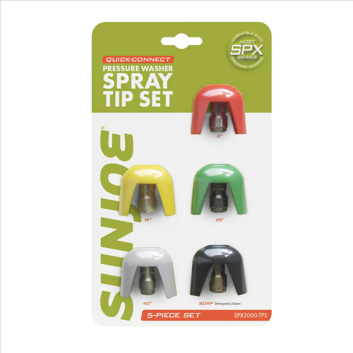 Sun Joe SPX3000-TPS Electric Pressure Washer Quick-Connect Spray Tip Set