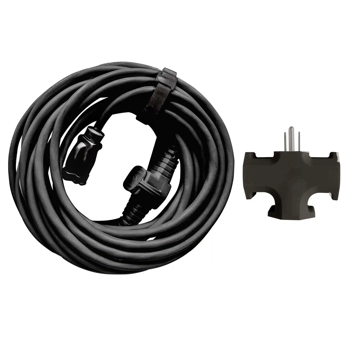 Snow Joe + Sun Joe PJEXT25MO-BLK Indoor + Outdoor Extension Cord | 25-Foot | Cord Connect Adapter | Black