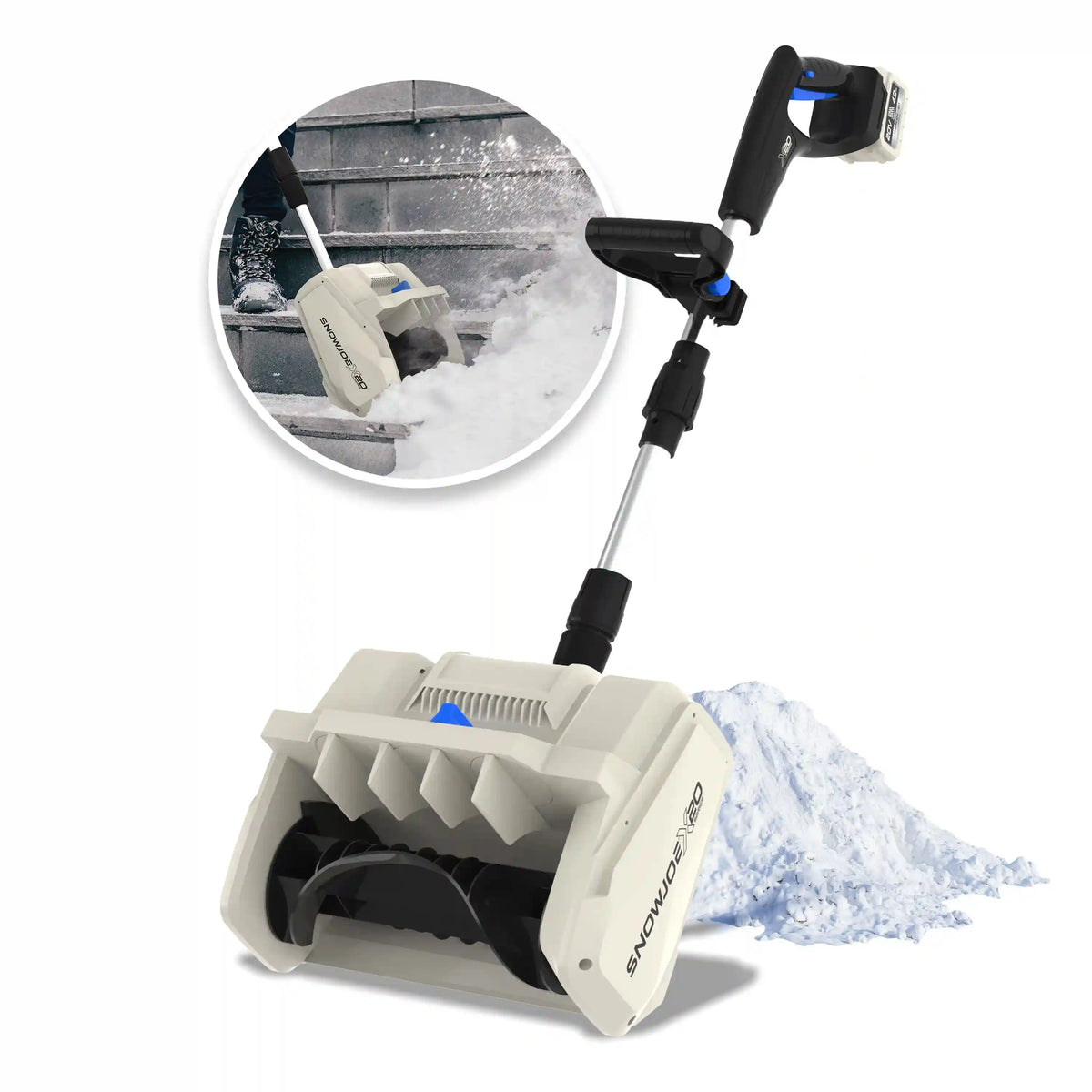 Snow Joe 20-Volt Cordless Snow Shovel Kit | Directional Chute | Brushless Motor | W/ 5.0-Ah Battery + Charger