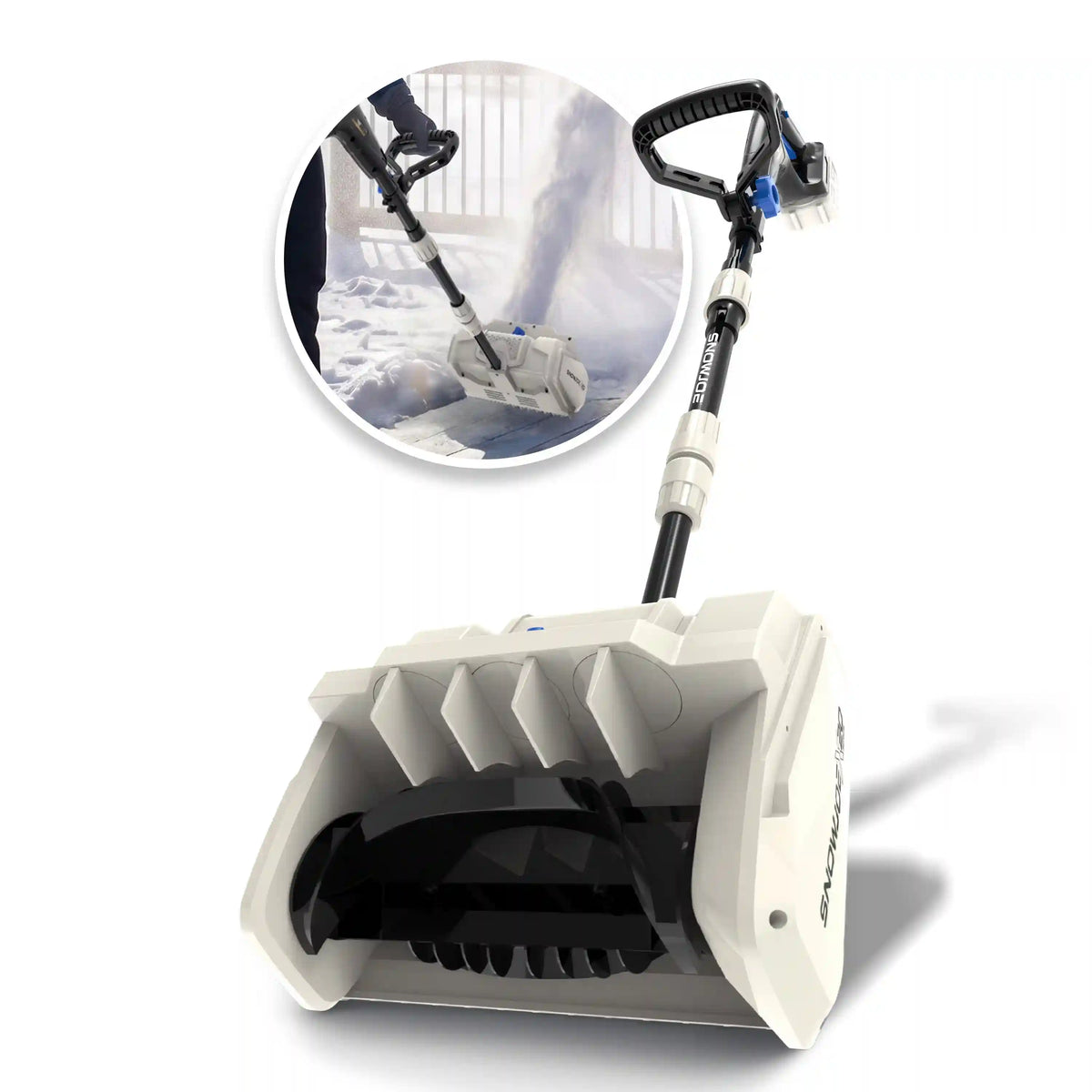 Snow Joe 20-Volt Cordless Snow Shovel Kit | Directional Chute | Brushless Motor | W/ 5.0-Ah Battery, Charger, Cover, and Ice Scraper