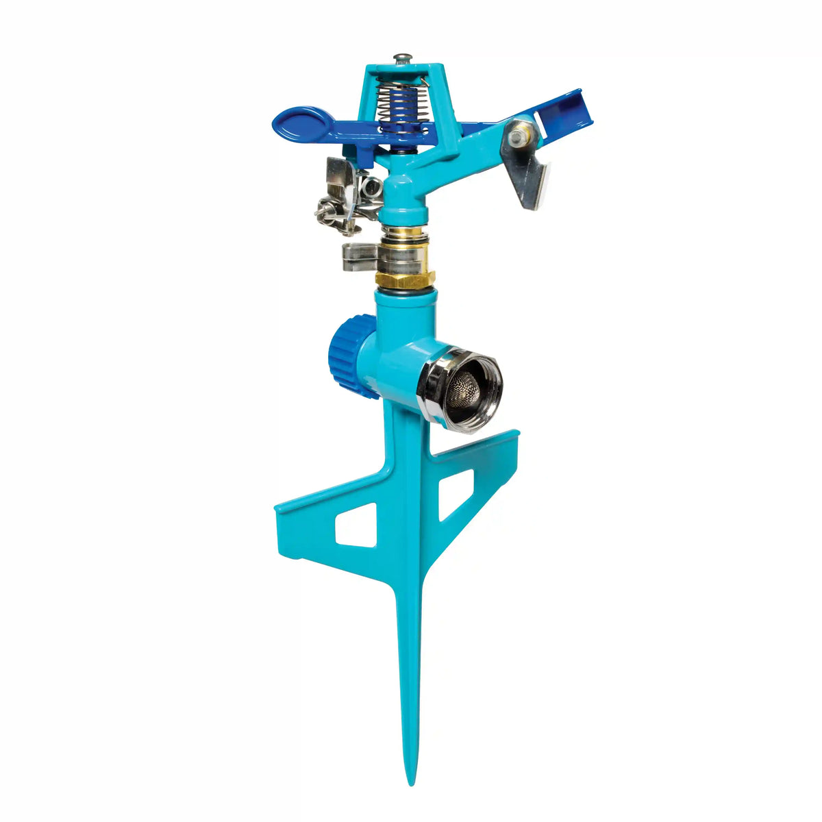 Aqua Joe AJ-ISSS Indestructible Zinc Impulse 360 Degree Sprinkler | Waters up to 1390 Sq Ft | Customizable Coverage