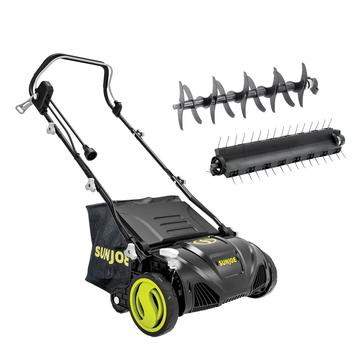 Sun Joe Electric Lawn Dethatcher + Scarifier W/ Collection Bag | 15-inch | 13-Amp