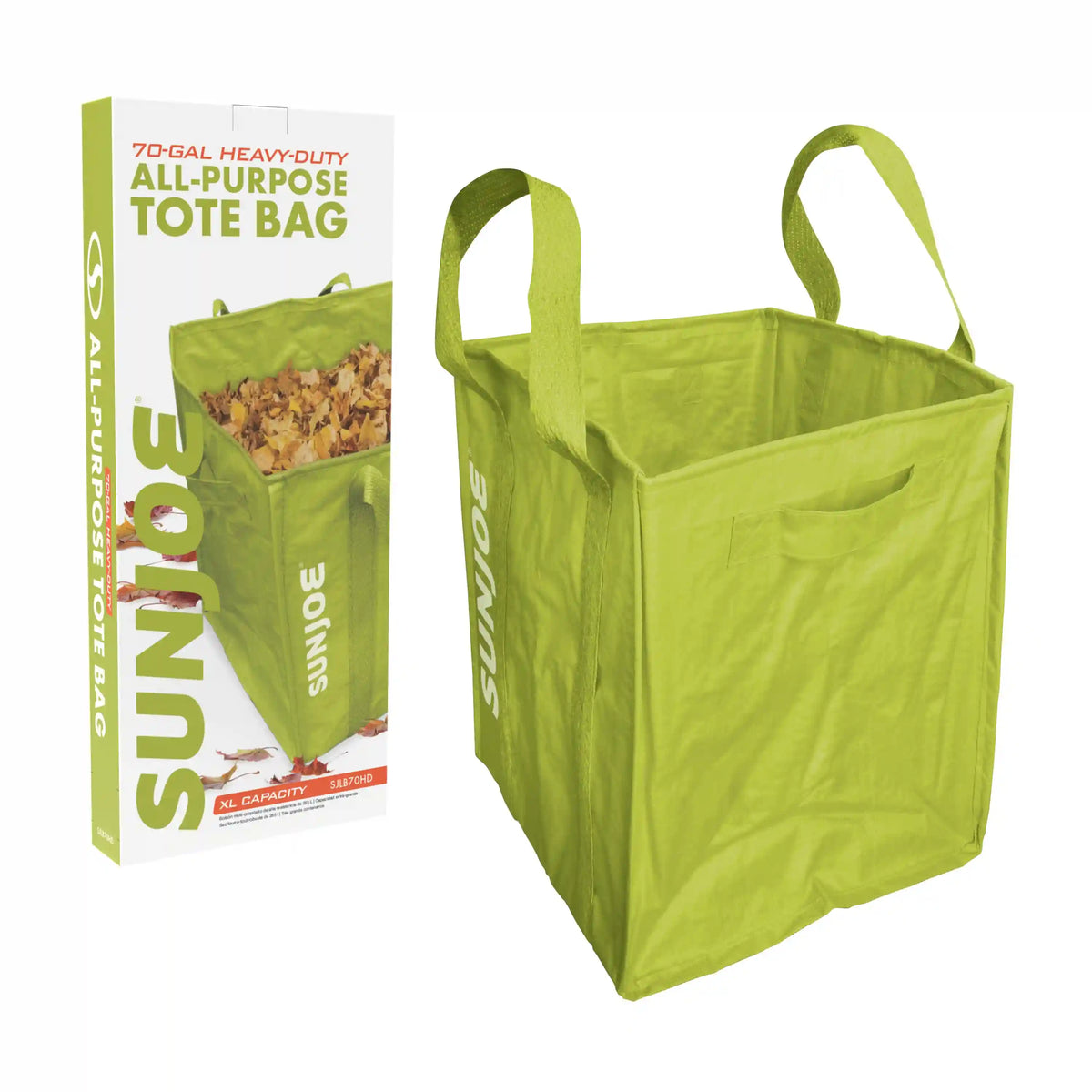 Sun Joe Jumbo Heavy-Duty All-Purpose Garden Leaf and Debris Bag | 70-Gallon