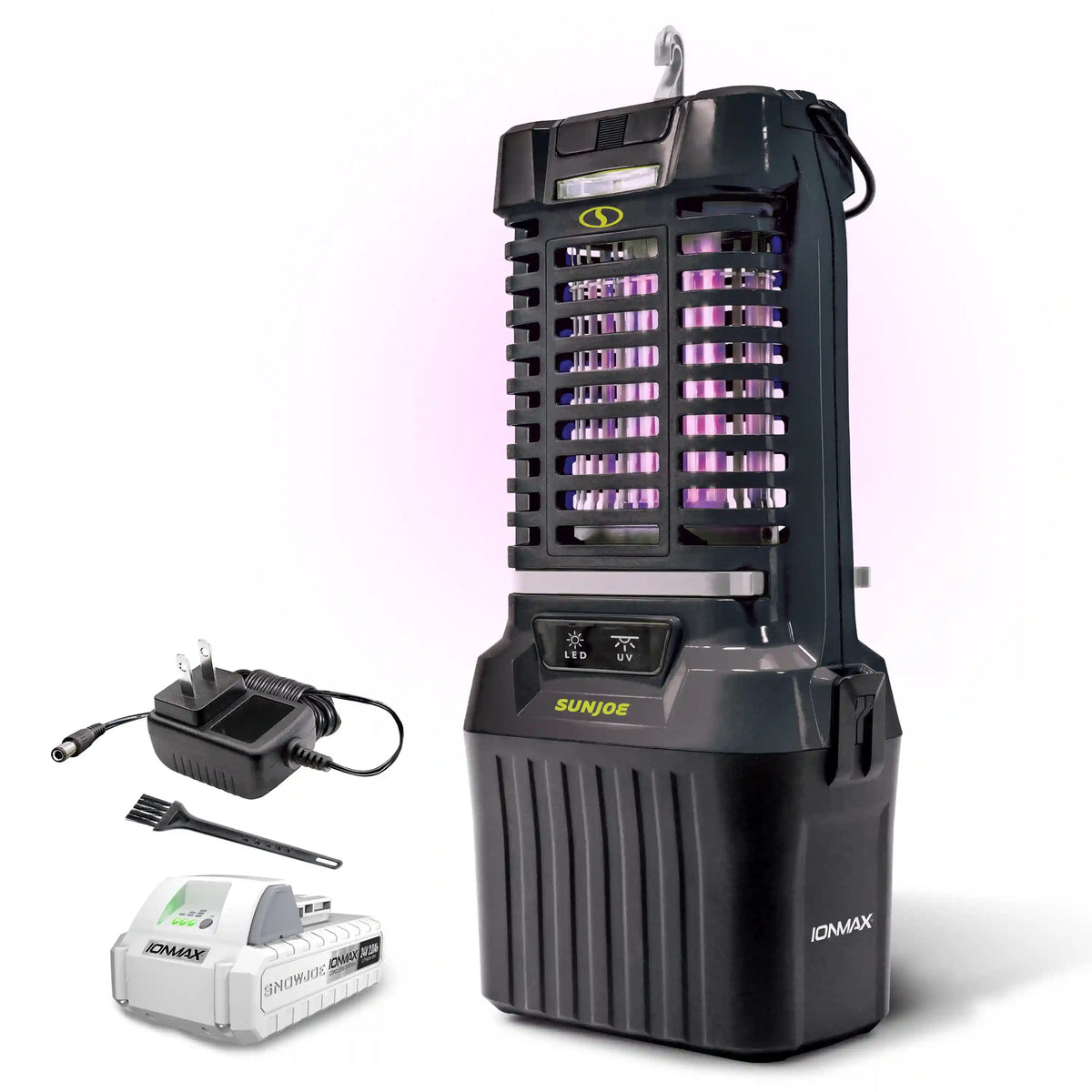 Sun Joe 24-Volt* IONMAX Cordless Indoor/Outdoor Bug Zapper Kit | UV Light + 2500V Electric Grid | W/ 2.0-Ah Battery + Charger