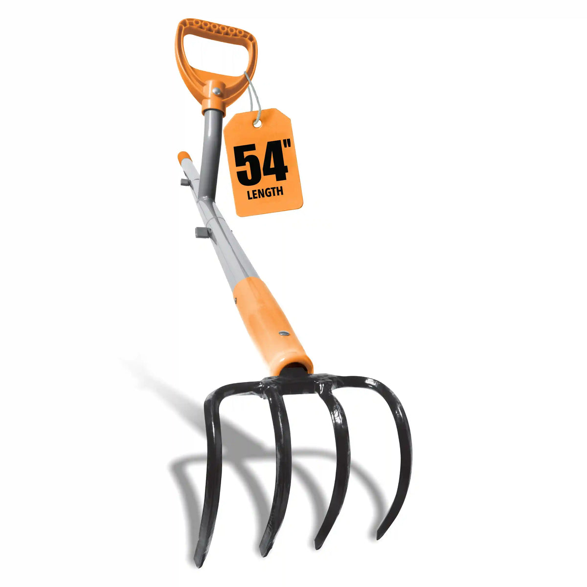 Ergie Systems Steel Shaft Garden Soil Cultivator | 54-Inch | 4 Tines