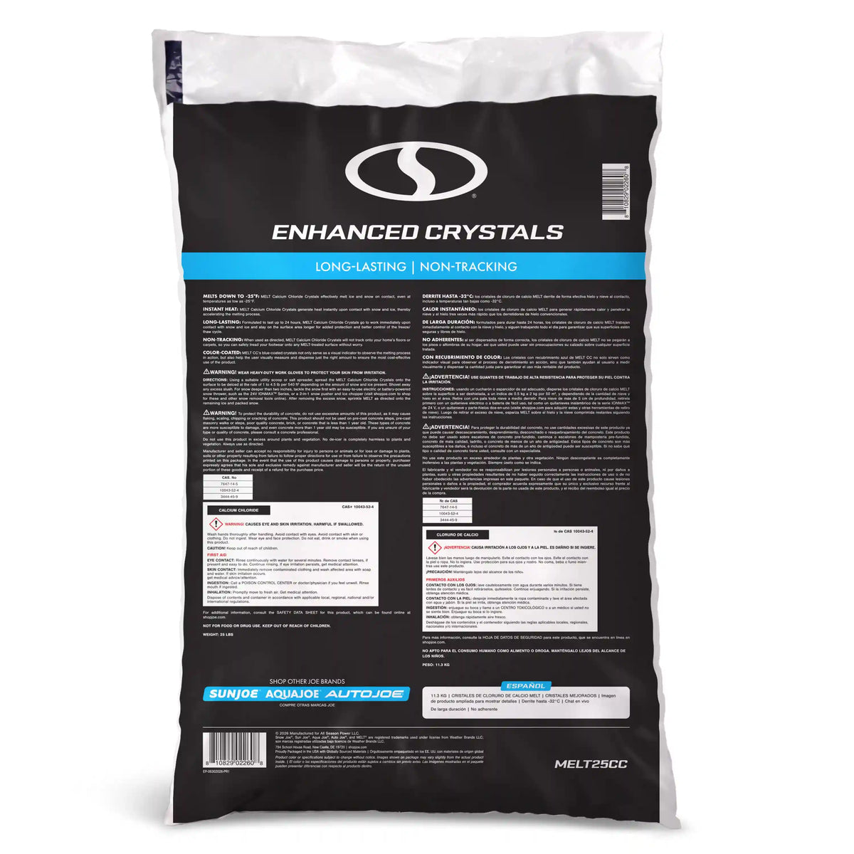 Snow Joe Calcium Chloride Crystals Ice Melter | 25 Lbs.