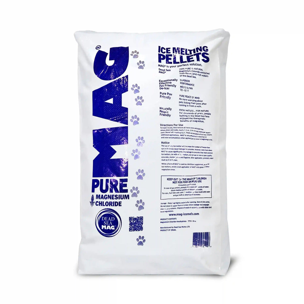 Snow Joe Dead Sea Magnesium Chloride Flakes | Pet-and-Paw Friendly | 100% Pure & Natural | 50-Lbs.