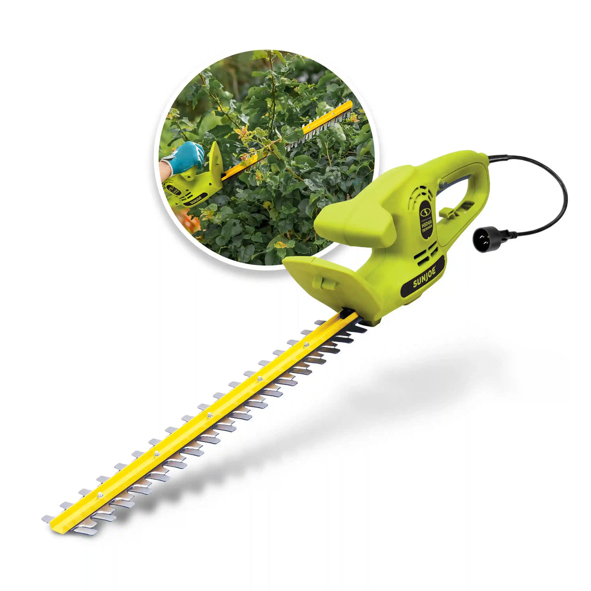 Sun Joe HJ22HTE-MAX Electric Dual-Action Hedge Trimmer | 22-Inch | 3.8 AMP | Dual-Handed Safety