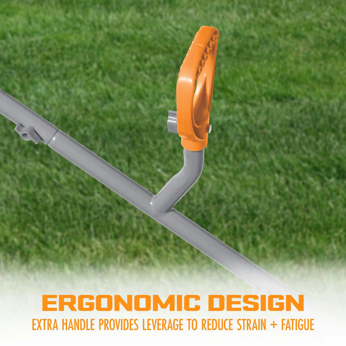 Ergie Systems Steel Shaft Garden Soil Cultivator | 54-Inch | 4 Tines