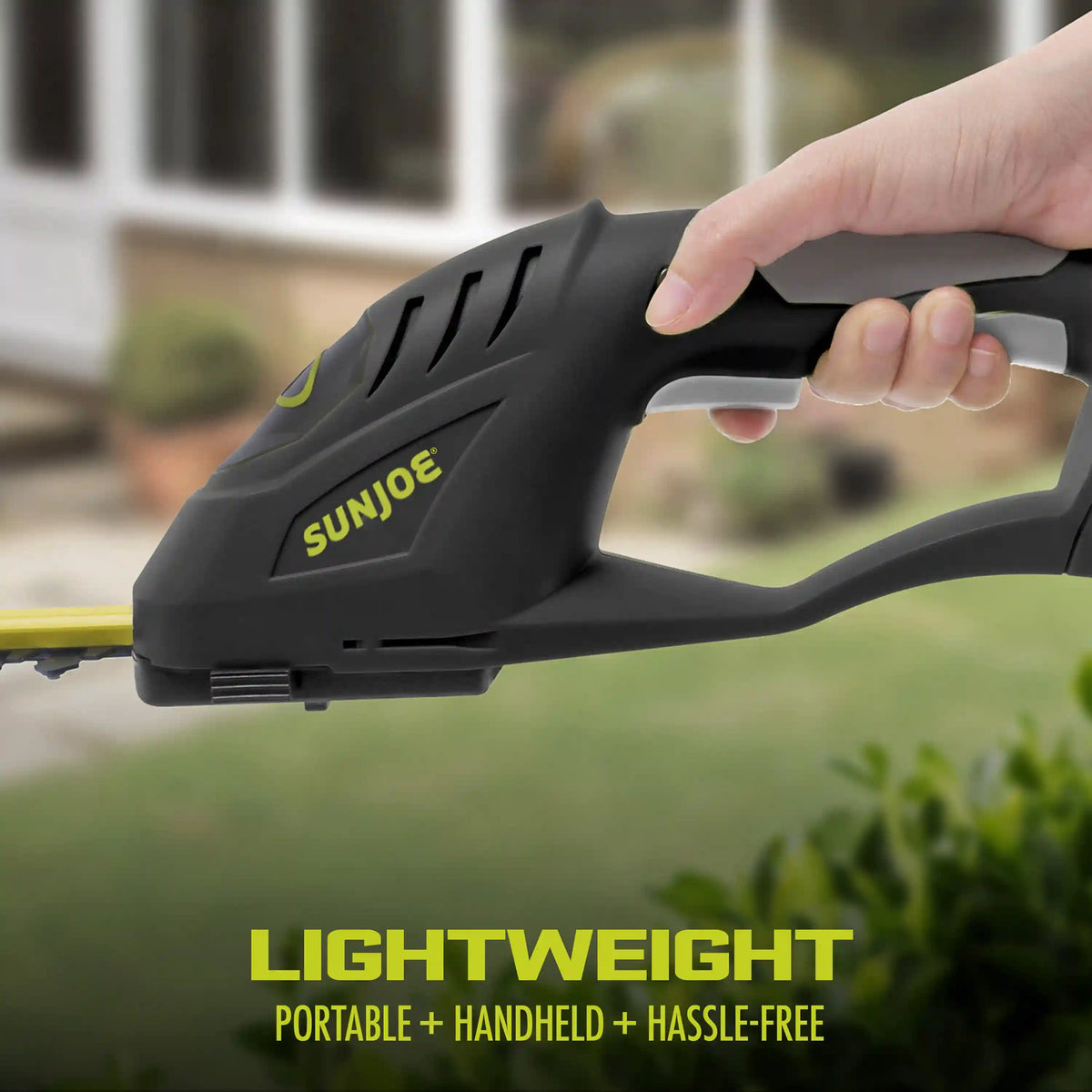 Sun Joe 24-Volt* IONMAX Cordless Handheld Shrubber + Trimmer Kit | 7-Inch | W/ 2.0-Ah Battery + Charger