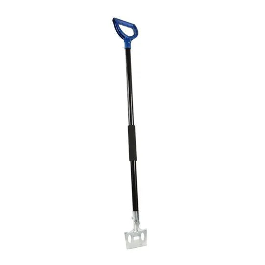 Snow Joe 2-in-1 Snow Pusher + Ice Chopper | 24-Inch | Poly Blade (Blue)